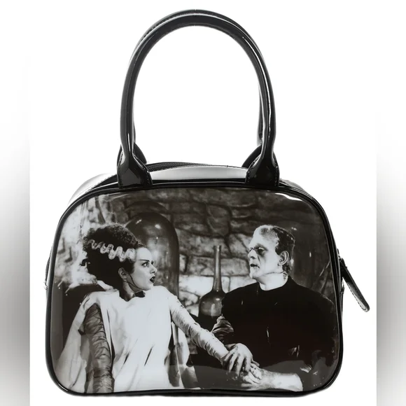 Frankenstein's Bride 'We Belong Dead' Bowler Handbag - Picture 1 of 10